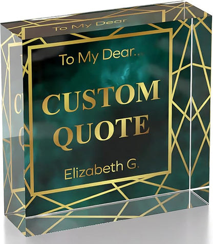 Personalized Gifts, Custom Quote Block Letter Board, Crystal-Clear Acrylic - Image 9