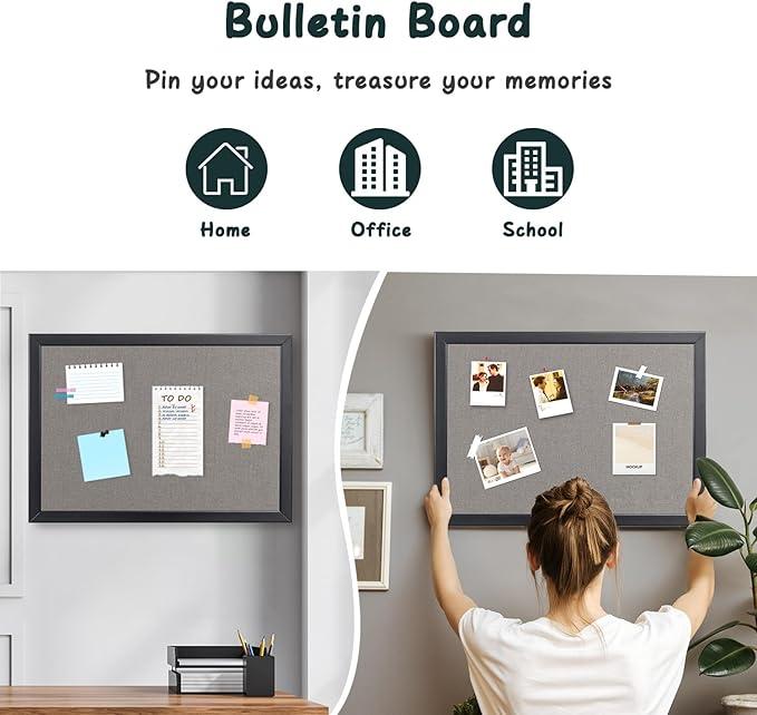 Gideal Cork Board Bulletin Board, 24 x 36 Inch Cork Boards - Image 2