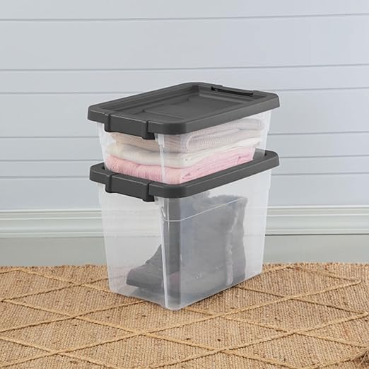 Sterilite 18-Pack Modular Stacker Box, Durable Clear Plastic Storage Bins - Image 8