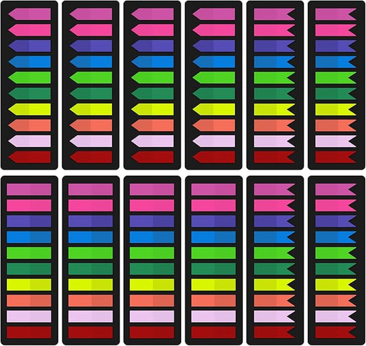 KICNIC 3000 Pieces Page Markers Sticky Index Tabs, Arrow Flag Tabs Self Adhesive by KICNIC