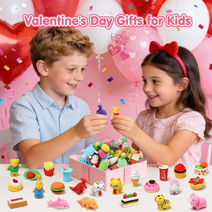 150 Pack Animal Erasers for Kids Bulk Pull Apart 3D Puzzle Erasers Treasure Box - Image 3