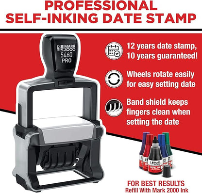 Mark 2000 5460 Professional Self Inking Date Stamp - Image 2