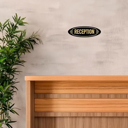 Custom Wall or Door Sign, Personalized Oval Plaque Engraved Message - Image 5