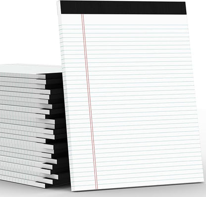 PINJINGPRO 24 Pack White Legal Pads 8.5 x 11 Writing Note Pads College Ruled by notepads