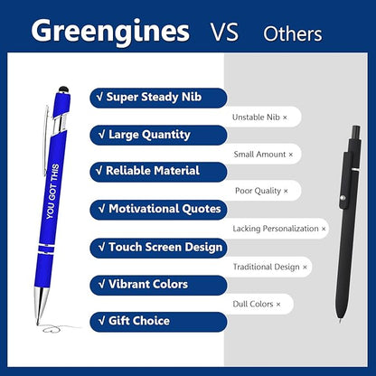 Greengines 50 Pieces Inspirational Pens, Motivational Ballpoint Pen - Image 4