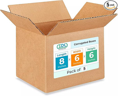 Small Moving & Shipping Boxes 8 x 6 x 6 inches by IDLPackaging