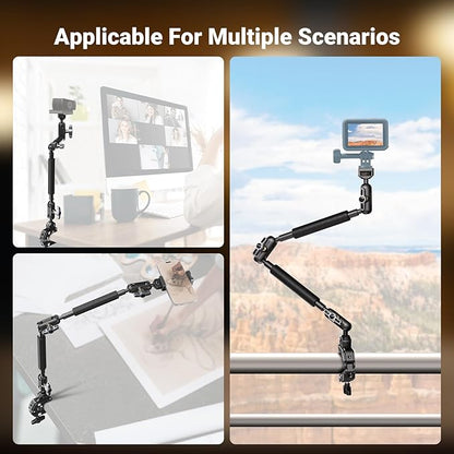 NEEWER 22" Magic Arm w Desk C Clamp, Overhead Camera Mount - Image 5