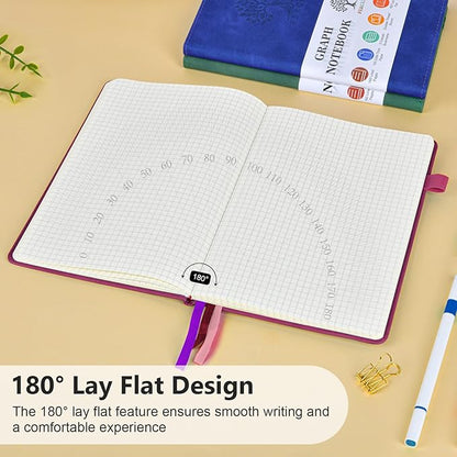 PERCUN Graph Paper Notebook, 160 Pages Grid Journal - Image 5