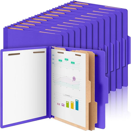 Skyygemm 36 Pcs Classification Folders Letter Size, 2 Divider Pressboard File by Skyygemm