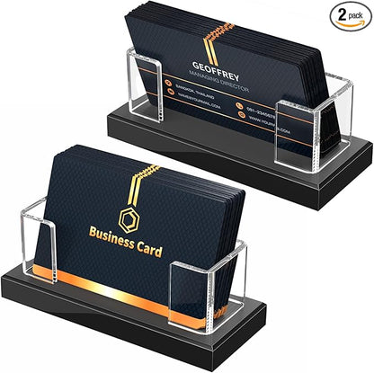 NIUBEE Acrylic Business Card Holder: Clear Plastic Business Cards Display Stand by NIUBEE