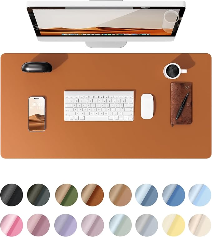 YSAGi Leather Desk Protector, Office Mat, Large Mouse Mat, Non-Slip PU Leather by YSAGi