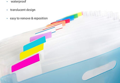 500 Pieces Tabs 2 Inch Sticky Index Tabs, Writable and Repositionable File Tabs - Image 3