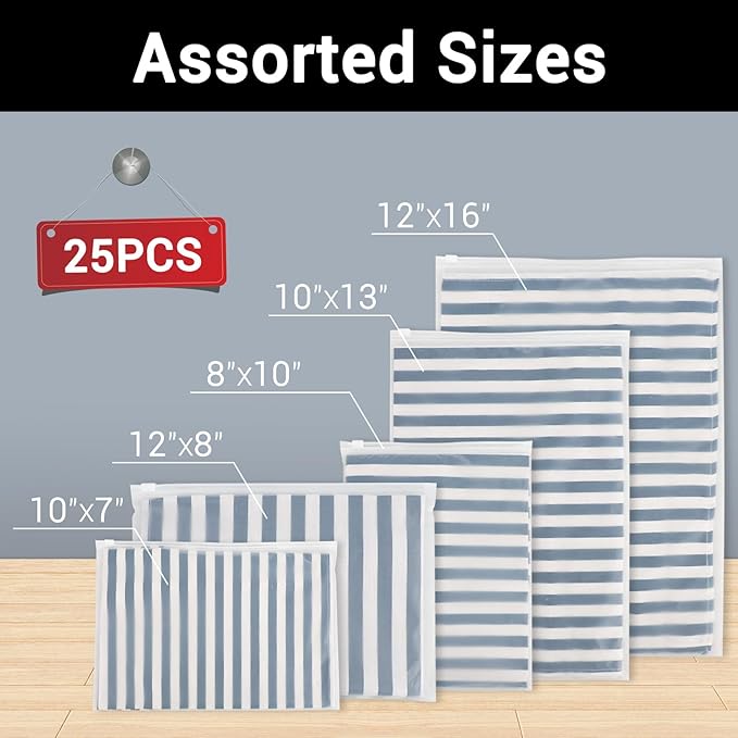 Svaldo T Shirt Bags 3 Mil Thick, 5 Sizes 12x16" 10x13" 8x10" 12x8" 10x7" Pack - Image 2