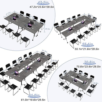 Conference Table Flip Top Mobile Conference Room Tables, Folding Conference - Image 3