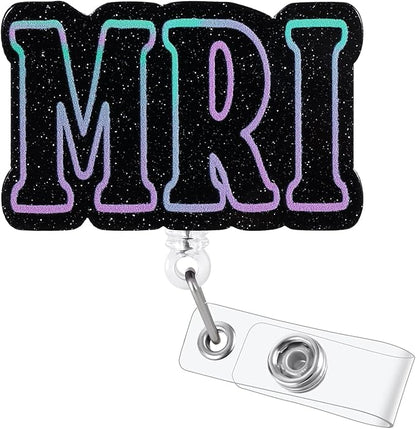 MRI Technologist Badge Reel | Retractable ID Card Badge Holder | Name Tag by BVIIE