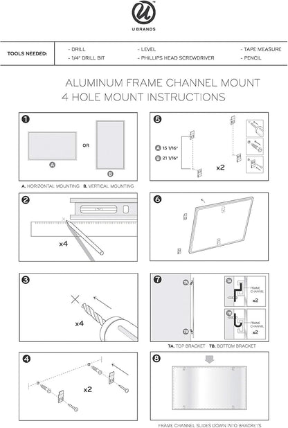 U Brands Magnetic Dry Erase Board White Board - Image 12