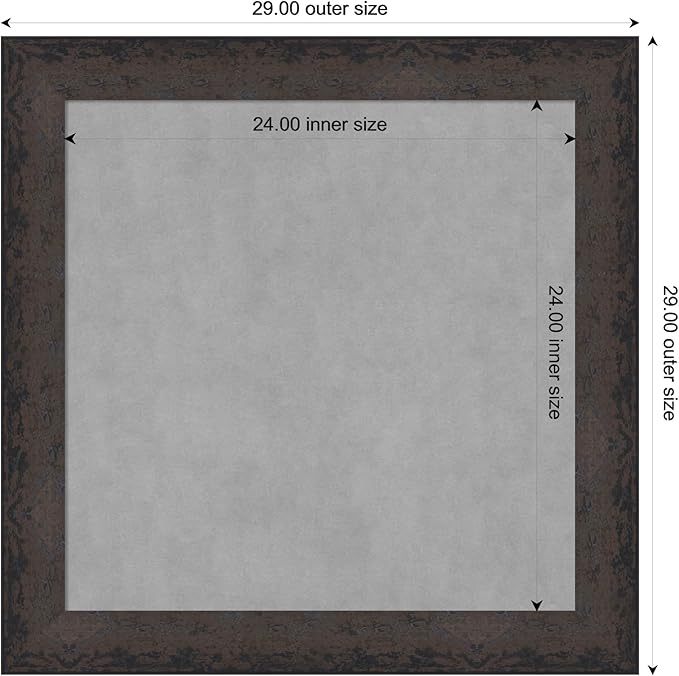 Amanti Art Black Framed Magnetic Board 29x29 Medium Vision Board - Image 3
