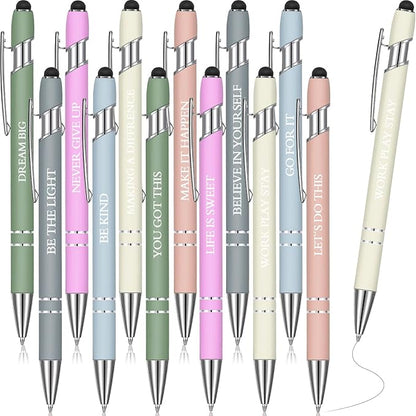 Zonon 12 Pcs Inspirational Pens Bulk Funny Ballpoint Pen by Zonon