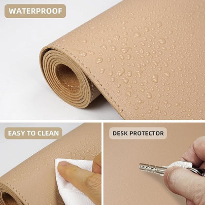 AFIING Leather Desk pad Protector, Large Desk mat - Image 3