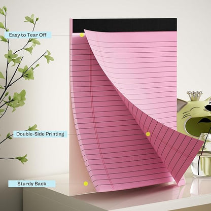 2 Pack Legal Pads 8.5 x 11 Pink Note Pads 8.5 x 11 Purple Notepad 8.5 x 11 - Image 3