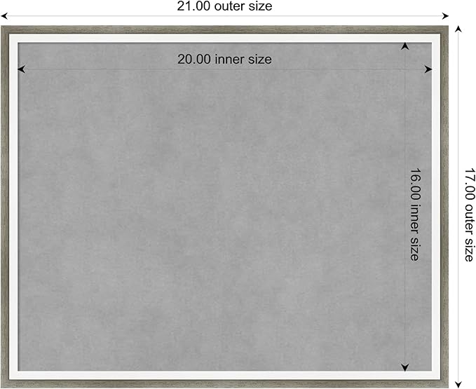 Amanti Art Silver Framed Magnetic Board 17x21 Small Vision Board - Image 3