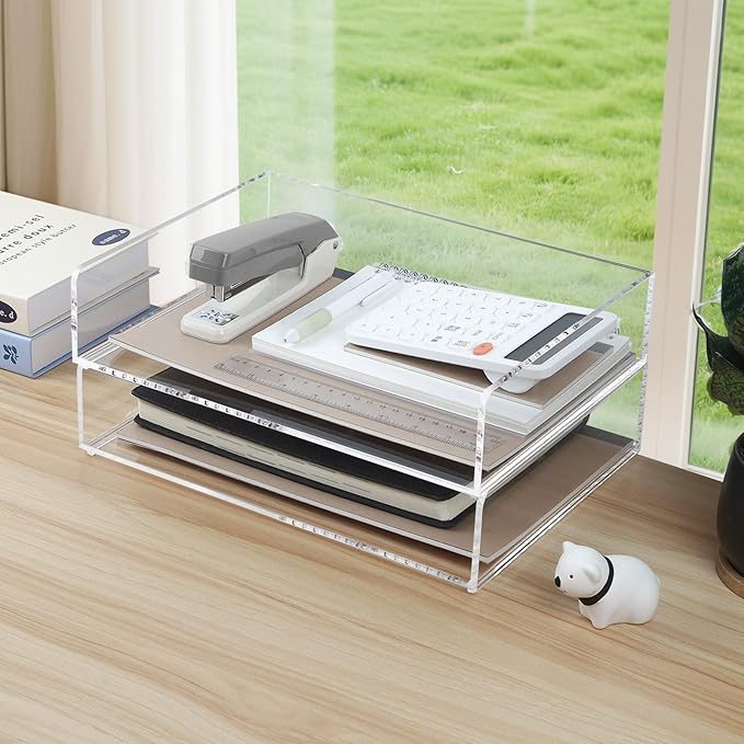 2 Pack Acrylic Paper Tray Organizer - Image 4
