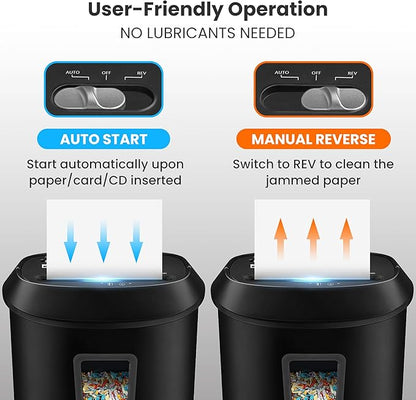VidaTeco Paper Shredder 14-Sheet Cross-Cut Shredder - Image 5