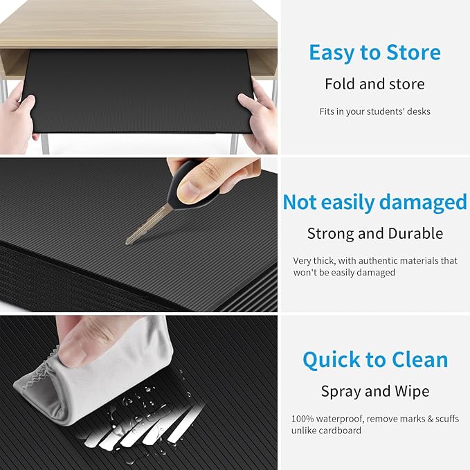 24 Pack Black Desk Dividers for Students, Privacy Shields Folder for Students - Image 4