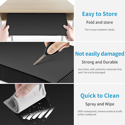 12 Pack Black Desk Dividers for Students, Privacy Shields Folder for Students - Image 4