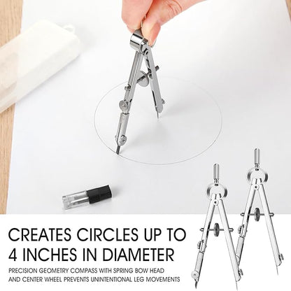 Zonon 12 Pcs Compass for Geometry Compass Bulk for Classroom Math Students - Image 4