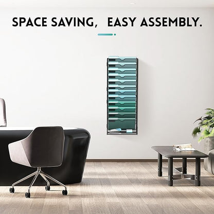 SUPEASY 13-Tier Wall File Organizer, Hanging Wall Files - Image 5