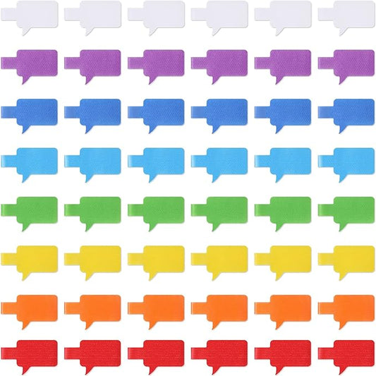 50 Pieces Cable Labels Multi Color Cord Wire Labels, Cable Tags and Wire Tags by Outus