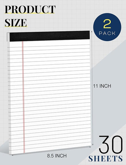 Legal Pads 8.5 x 11 White Note Pads 8.5 x 11 In 2 Pack Notepads 8.5 x 11 - Image 2