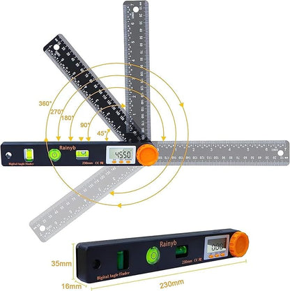 Rainyb Digital Angle Finder Tool 7inch 0-360 degree LCD Digital Protractor - Image 4