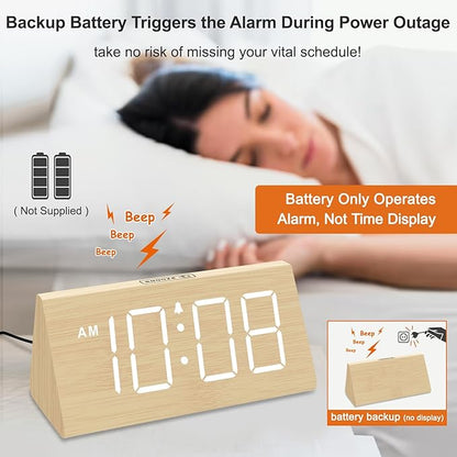 DreamSky Wooden Digital Alarm Clocks - Image 3