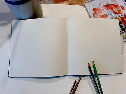 Square-Shaped Sketchbook, 8.3 x 8.3 inches, Lays Flat Flexible Sketch Book - Image 9