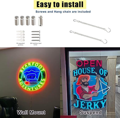 Custom Neon Sign Logo, Personalized LED Shop Name Logo Sign - Image 6