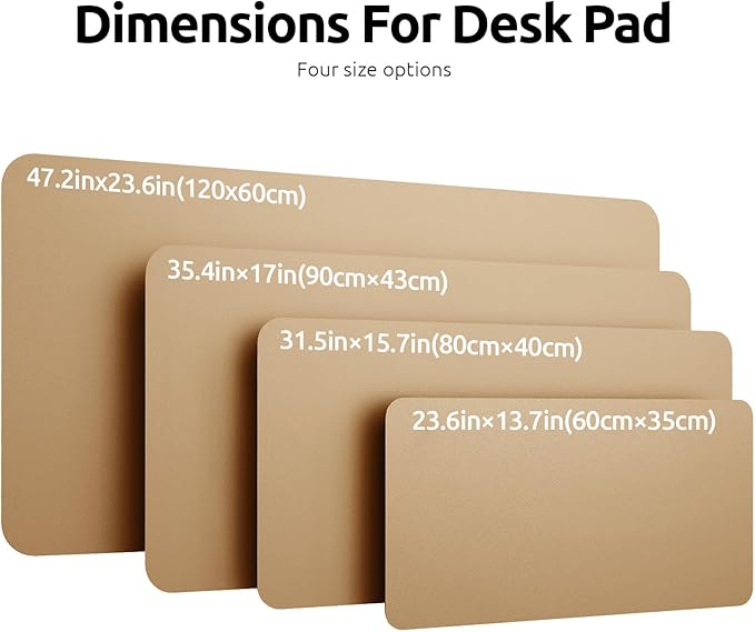 YSAGi Leather Desk Protector, Office Mat, Large Mouse Pad, Non-Slip PU Leather - Image 8