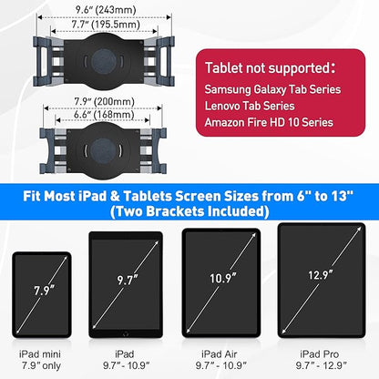 AboveTEK Retail Kiosk iPad Stand, 360° Rotating Commercial POS Tablet Stand - Image 3