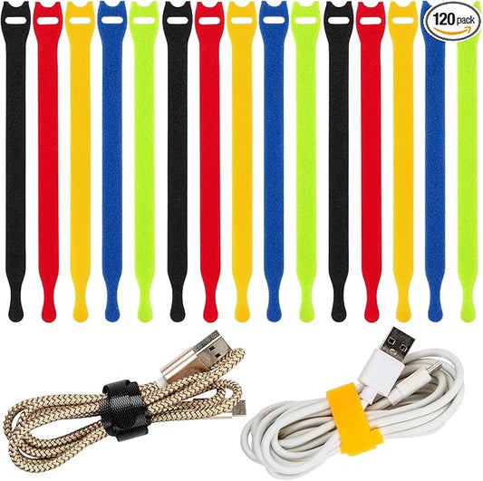 OneLeaf 120PCS Cord Organizer 6in Cable Ties Reusable by OneLeaf