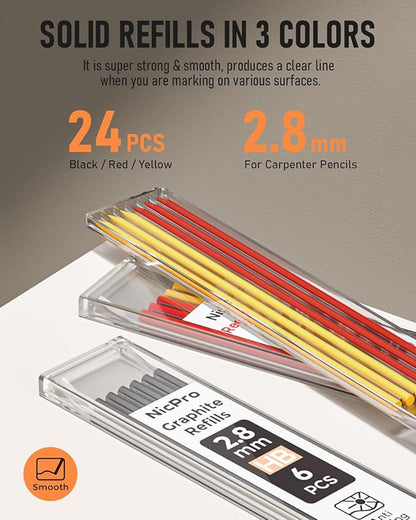 Nicpro 2 Pack Carpenter Pencil Set - Image 4