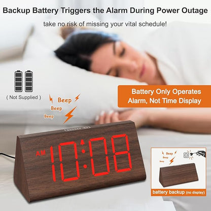 DreamSky Wooden Digital Alarm Clocks - Image 3