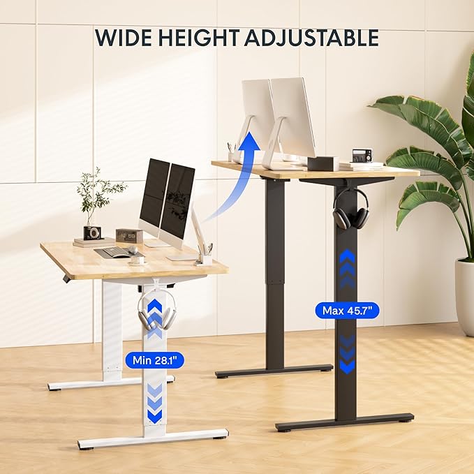 FLEXISPOT EN1 Solid Wooden One-Piece Standing Desk, 63 x 24 Inches Sit Stand - Image 9