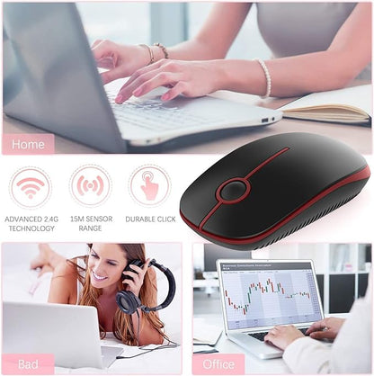 VssoPlor Wireless Mouse, 2.4G Slim Portable Quiet Computer Mice - Image 7