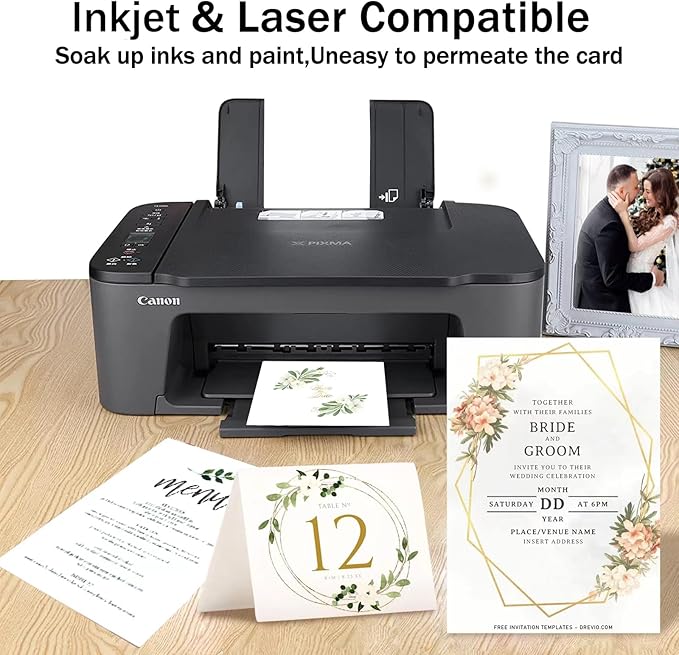White Cardstock 8.5 x 11 White Paper 100 Pack, Goefun 65lb Card Stock Printer - Image 3