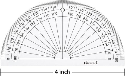 EBOOT 50 Pcs Math Protractors Plastic Protractor 180 Degrees, 4 Inches - Image 3
