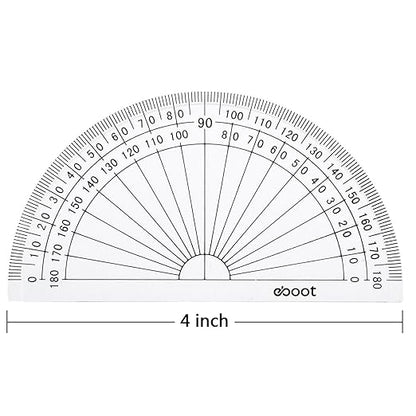 eBoot 28 Pack Clear 180 Degree Plastic Protractors - Image 3