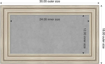 Amanti Art Silver Framed Magnetic Board 18x30 Small Vision Board - Image 2