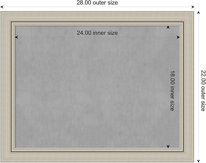 Amanti Art Silver Framed Magnetic Board 22x28 Medium Vision Board - Image 4