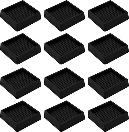 2.5X2.5 Rubber Caster Cups, Non Slip Furniture Pads, Anti-Slip Gripper by VOCOMO